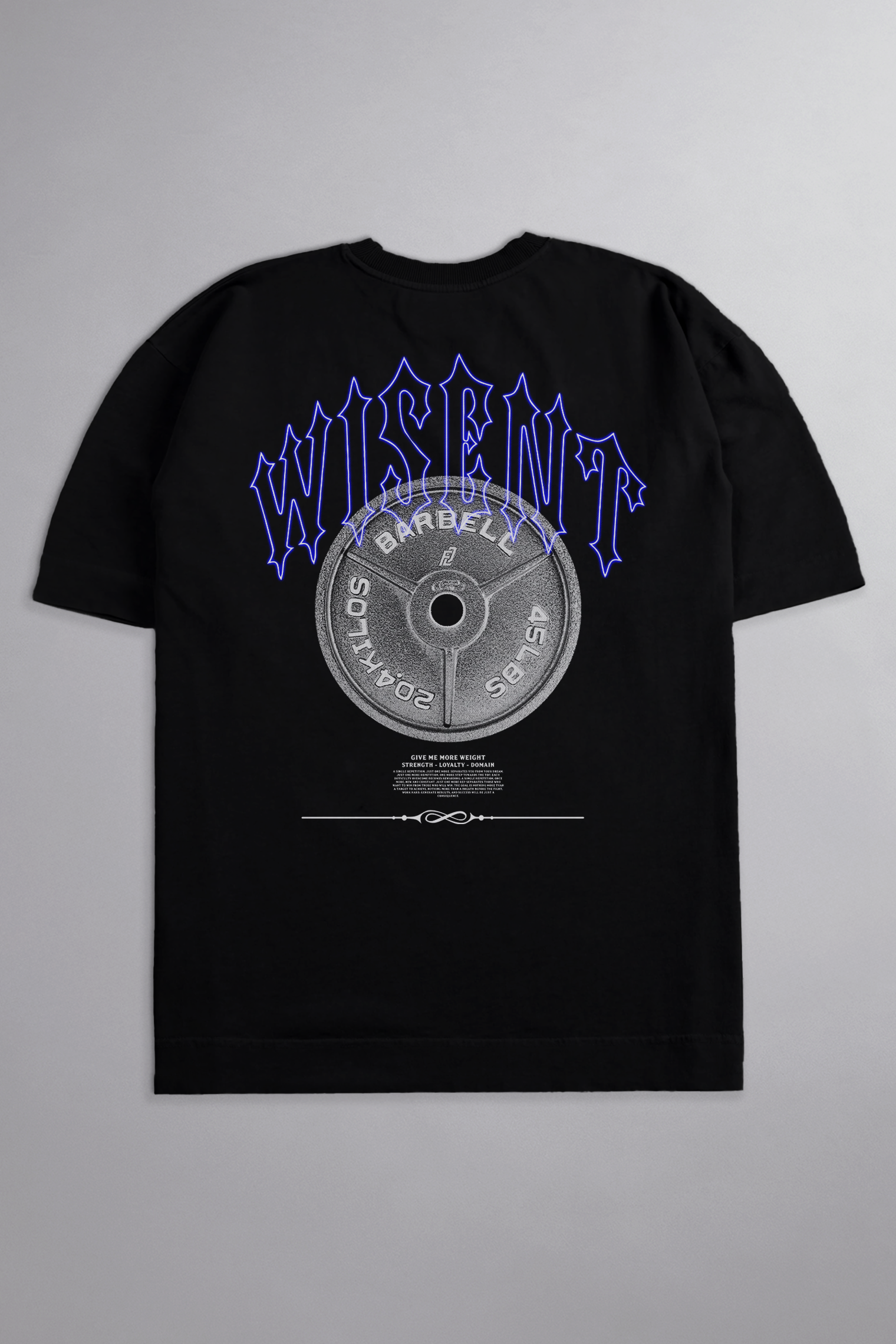 SOFT - CAMISETA OVERSIZED - GIVE ME MORE WEIGHT PLATE PRETA