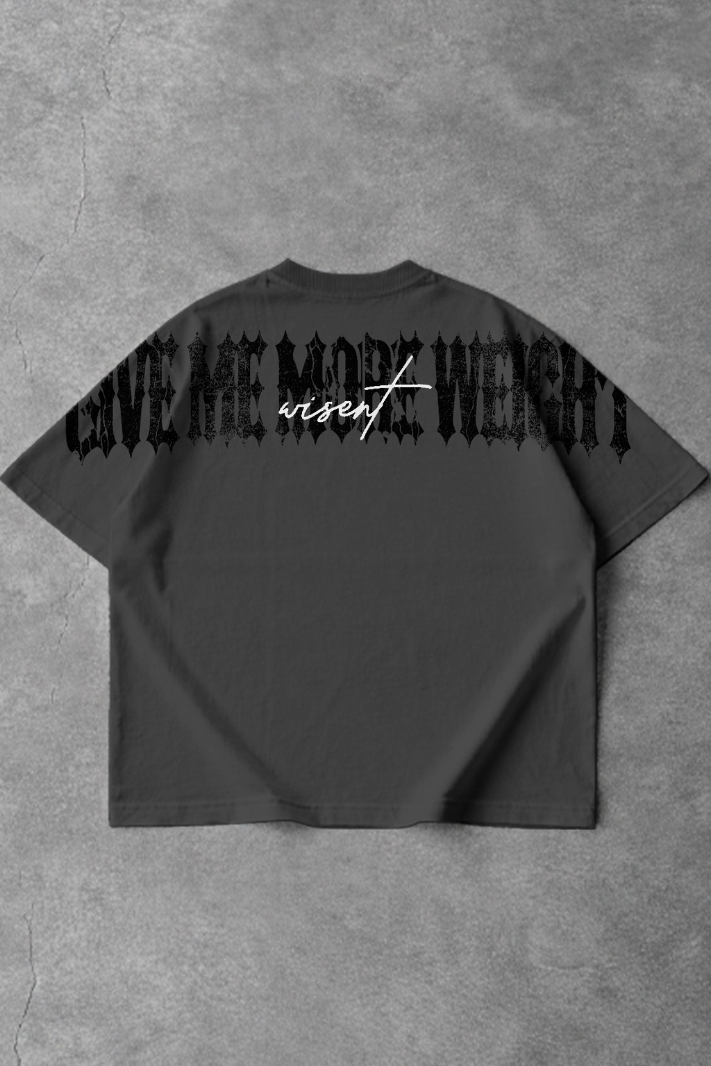 Soft - Camiseta Oversized - Give Me More Weight Darkness Cinza