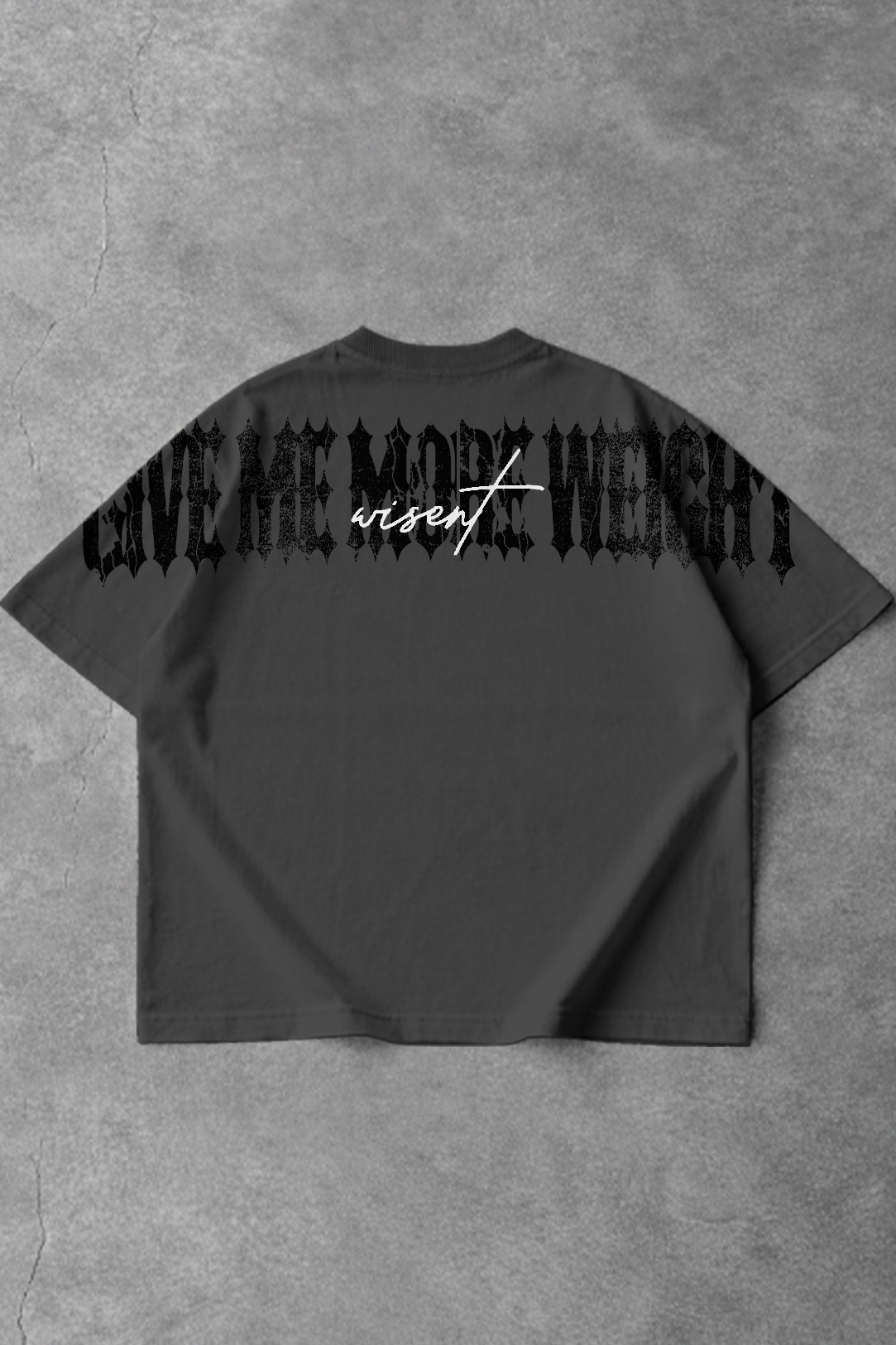 Soft - Camiseta Oversized - Give Me More Weight Darkness Cinza