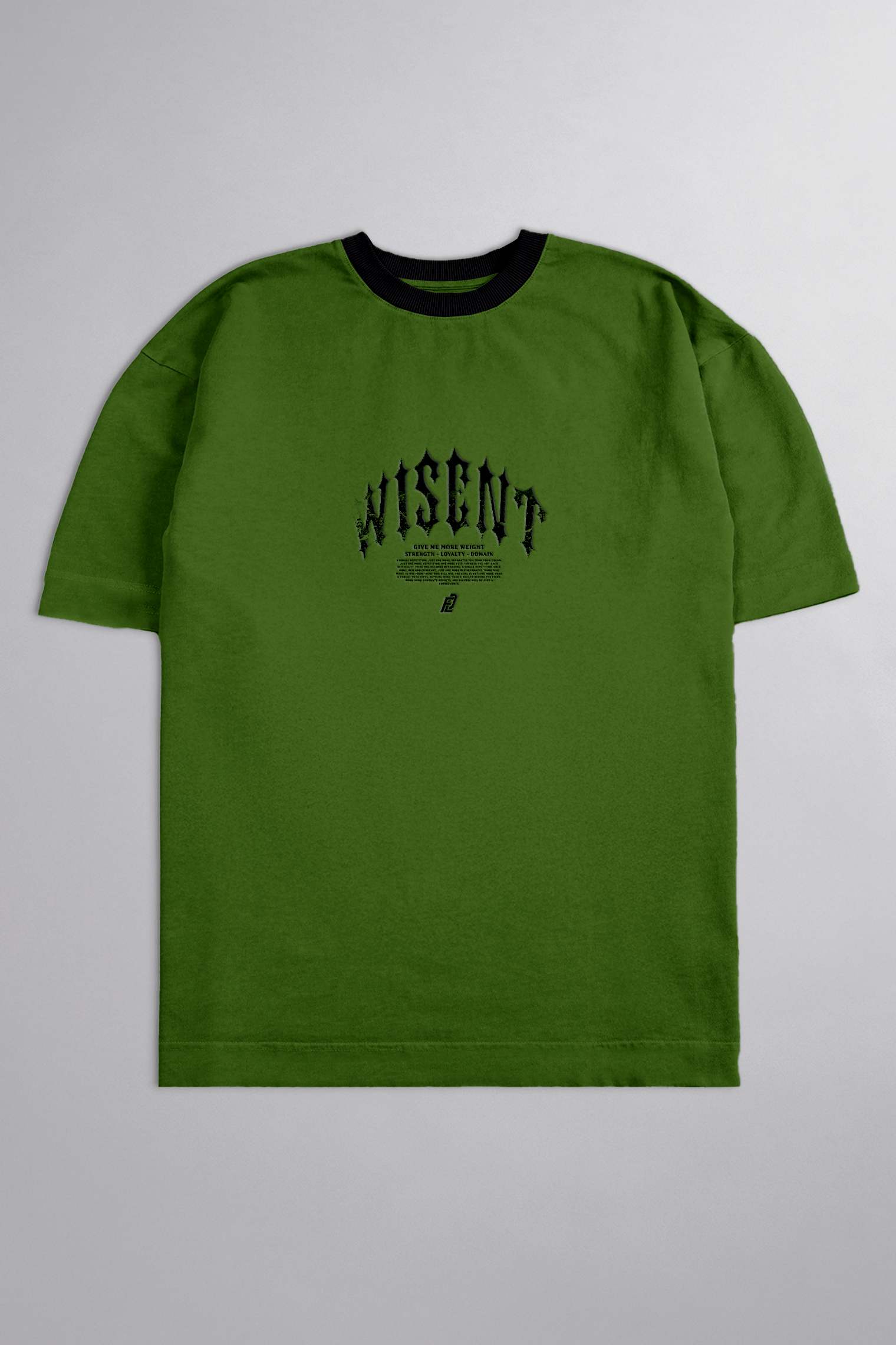 HEAVY - CAMISETA OVERSIZED - GIVE ME MORE WEIGHT VERDE