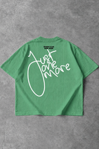 Canelada - Camiseta Oversized - Hard Work Just One More Verde Pistache