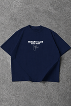 Canelada - Camiseta Oversized - Hard Work Just One More Azul Marinho
