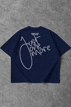 Canelada - Camiseta Oversized - Hard Work Just One More Azul Marinho
