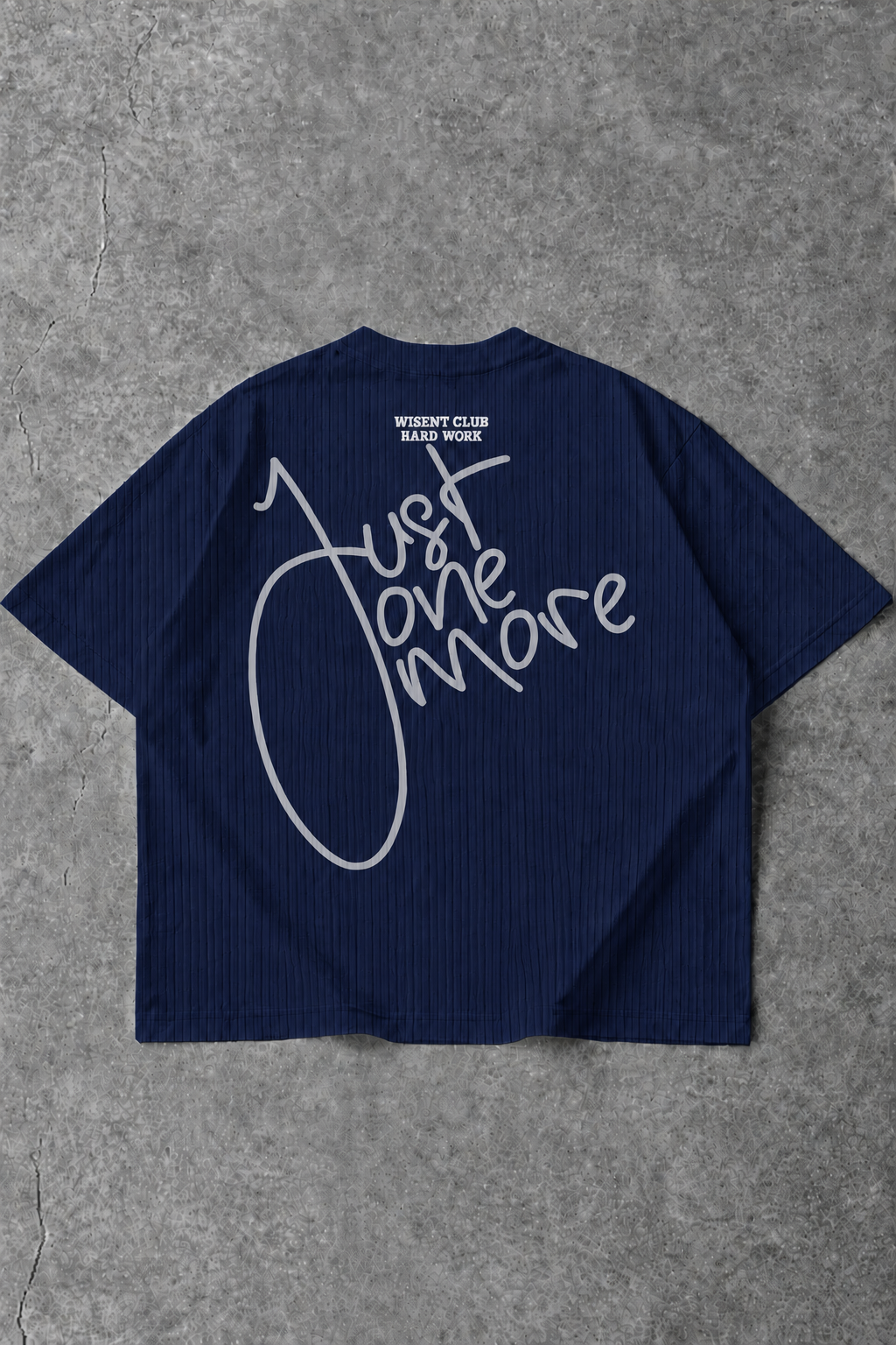 Canelada - Camiseta Oversized - Hard Work Just One More Azul Marinho