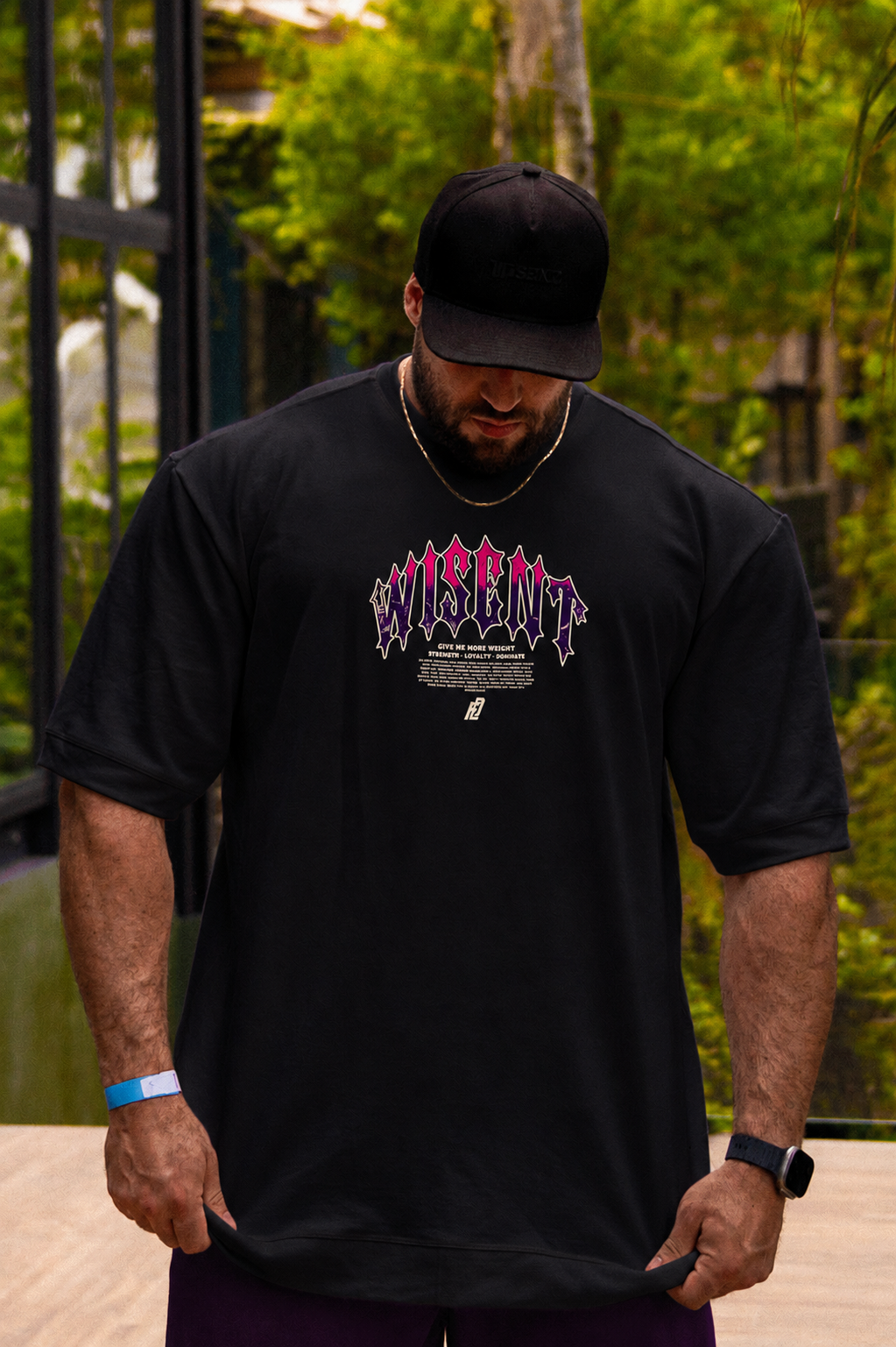 HEAVY - CAMISETA OVERSIZED - GIVE ME MORE WEIGHT PRETA