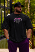 HEAVY - CAMISETA OVERSIZED - GIVE ME MORE WEIGHT PRETA
