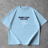 Canelada - Camiseta Oversized - Hard Work Just One More Azul Claro