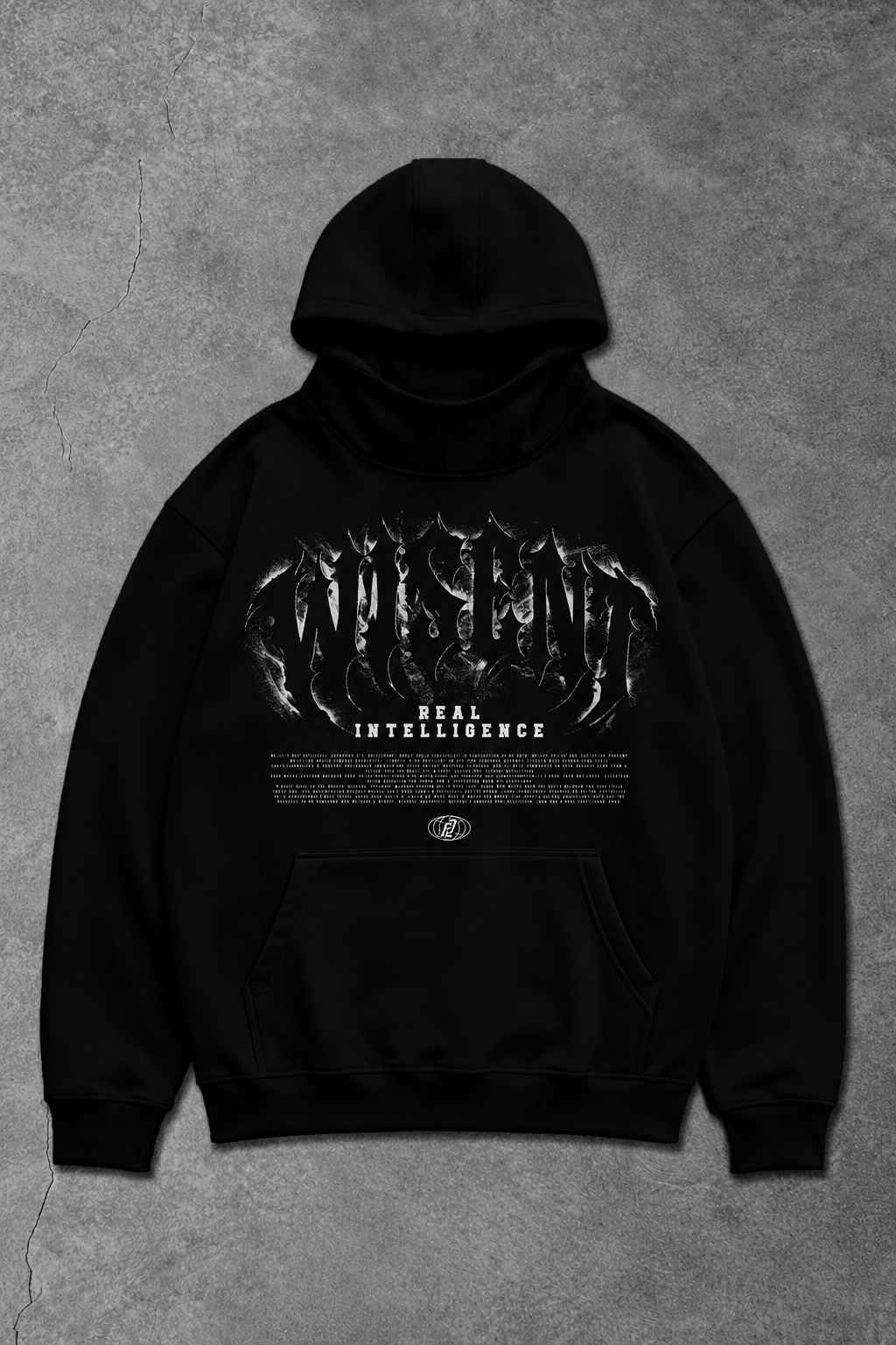 Heavy - Canguru Oversized Moletom - Real Intelligence Preto