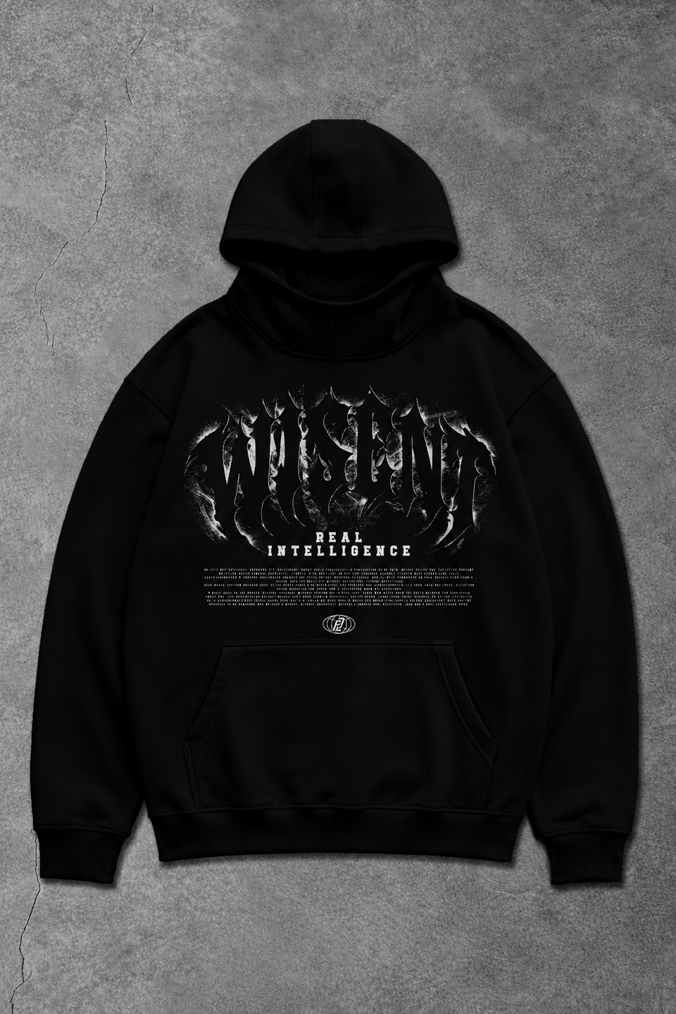 Heavy - Canguru Oversized Moletom - Real Intelligence Preto