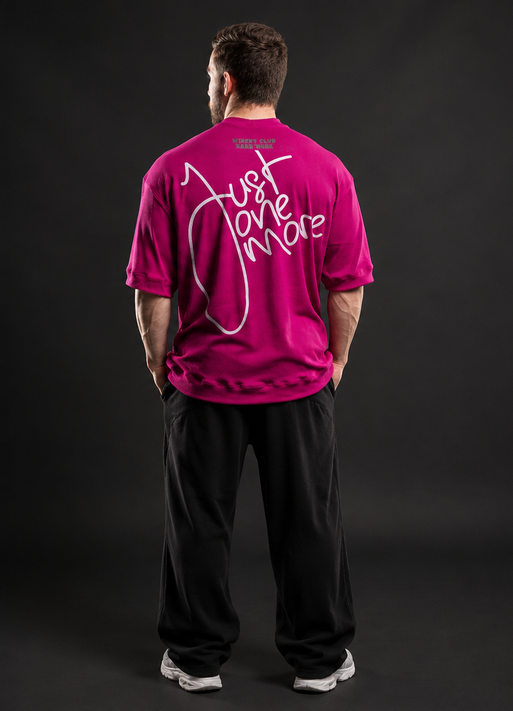 Canelada - Camiseta Oversized - Hard Work Just One More Rosa