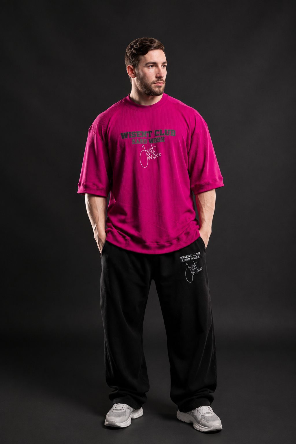 Canelada - Camiseta Oversized - Hard Work Just One More Rosa