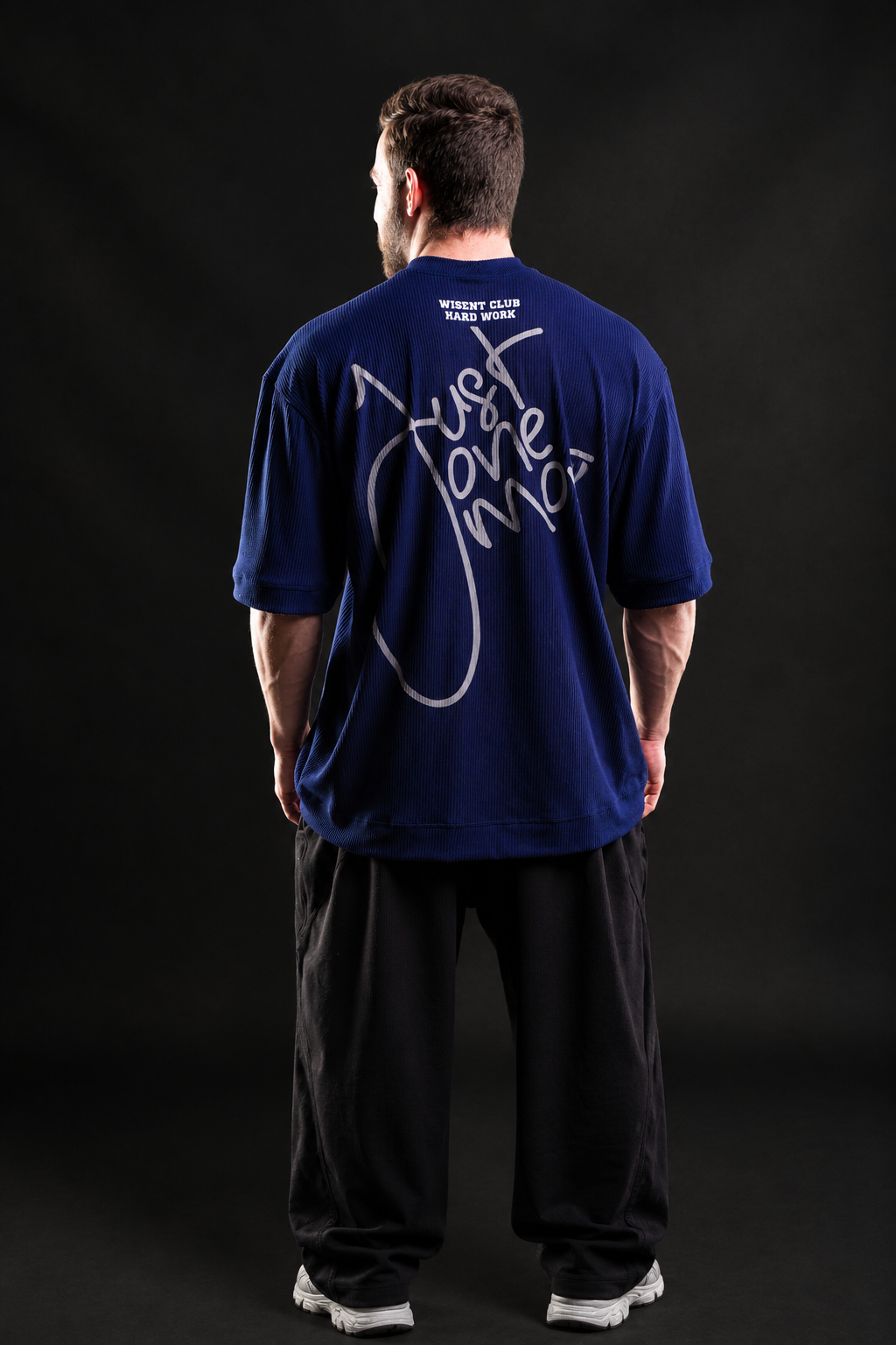 Canelada - Camiseta Oversized - Hard Work Just One More Azul Marinho