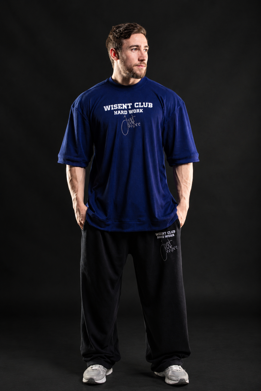 Canelada - Camiseta Oversized - Hard Work Just One More Azul Marinho
