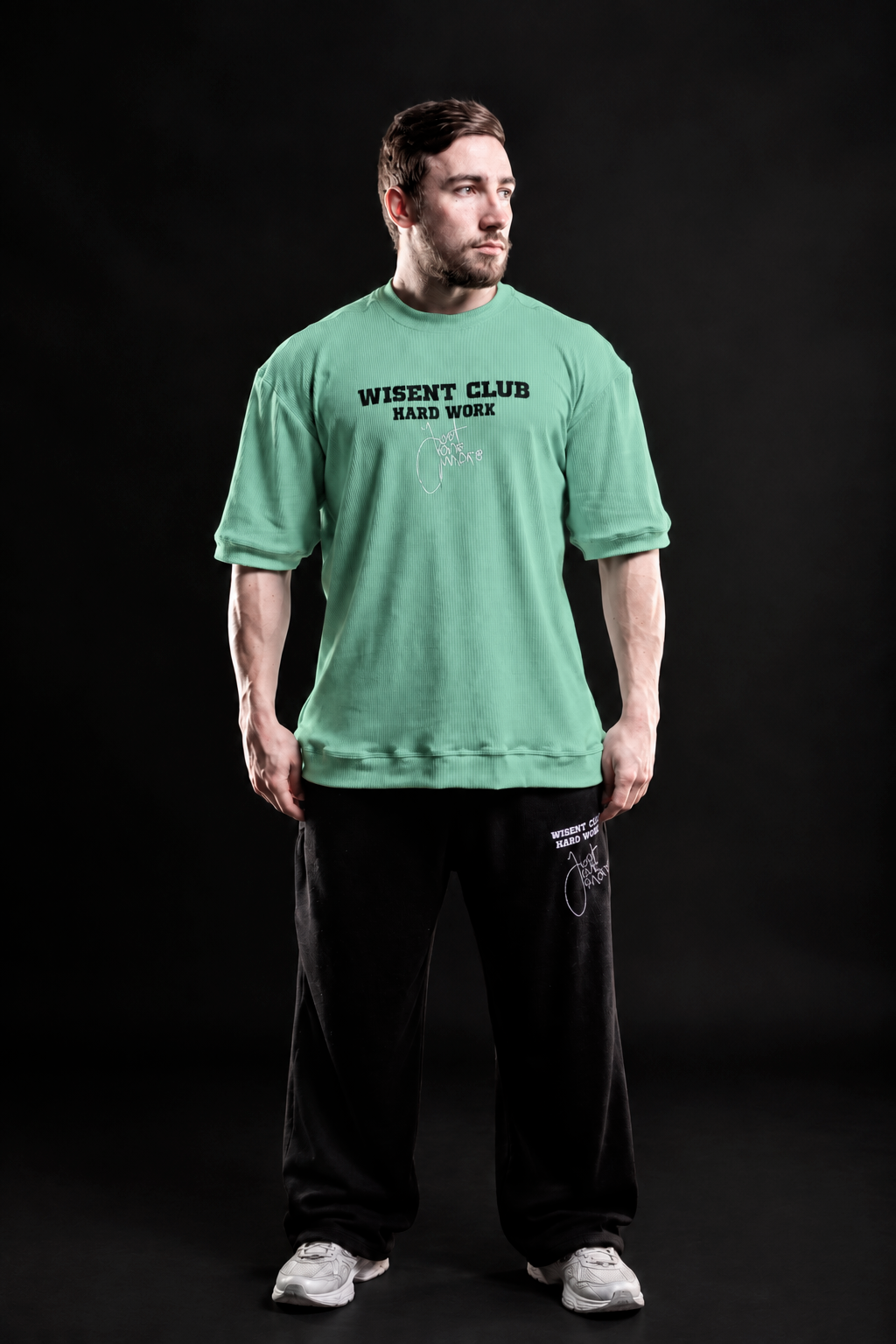 Canelada - Camiseta Oversized - Hard Work Just One More Verde Pistache