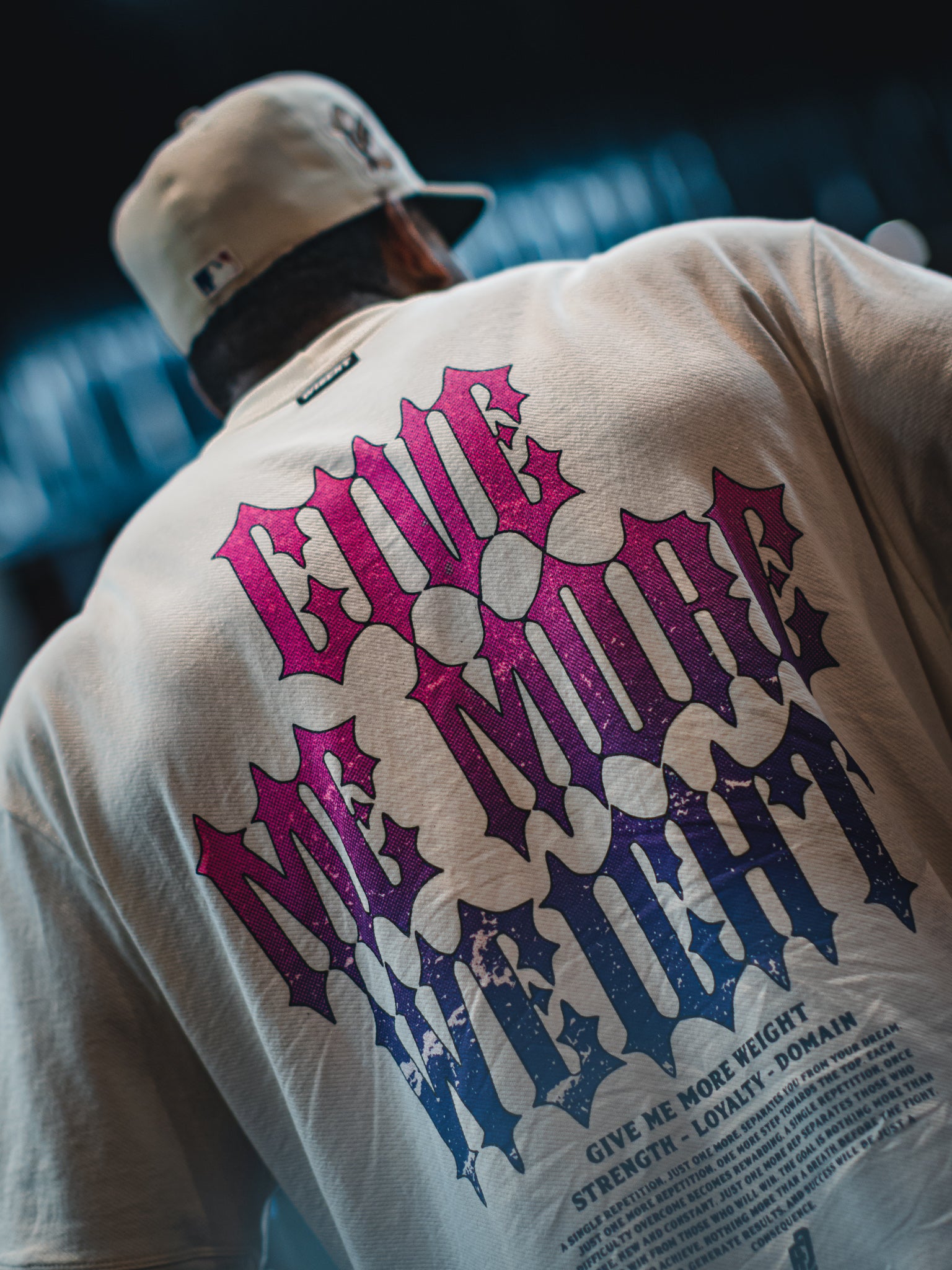 HEAVY - CAMISETA OVERSIZED - GIVE ME MORE WEIGHT OFF WHITE