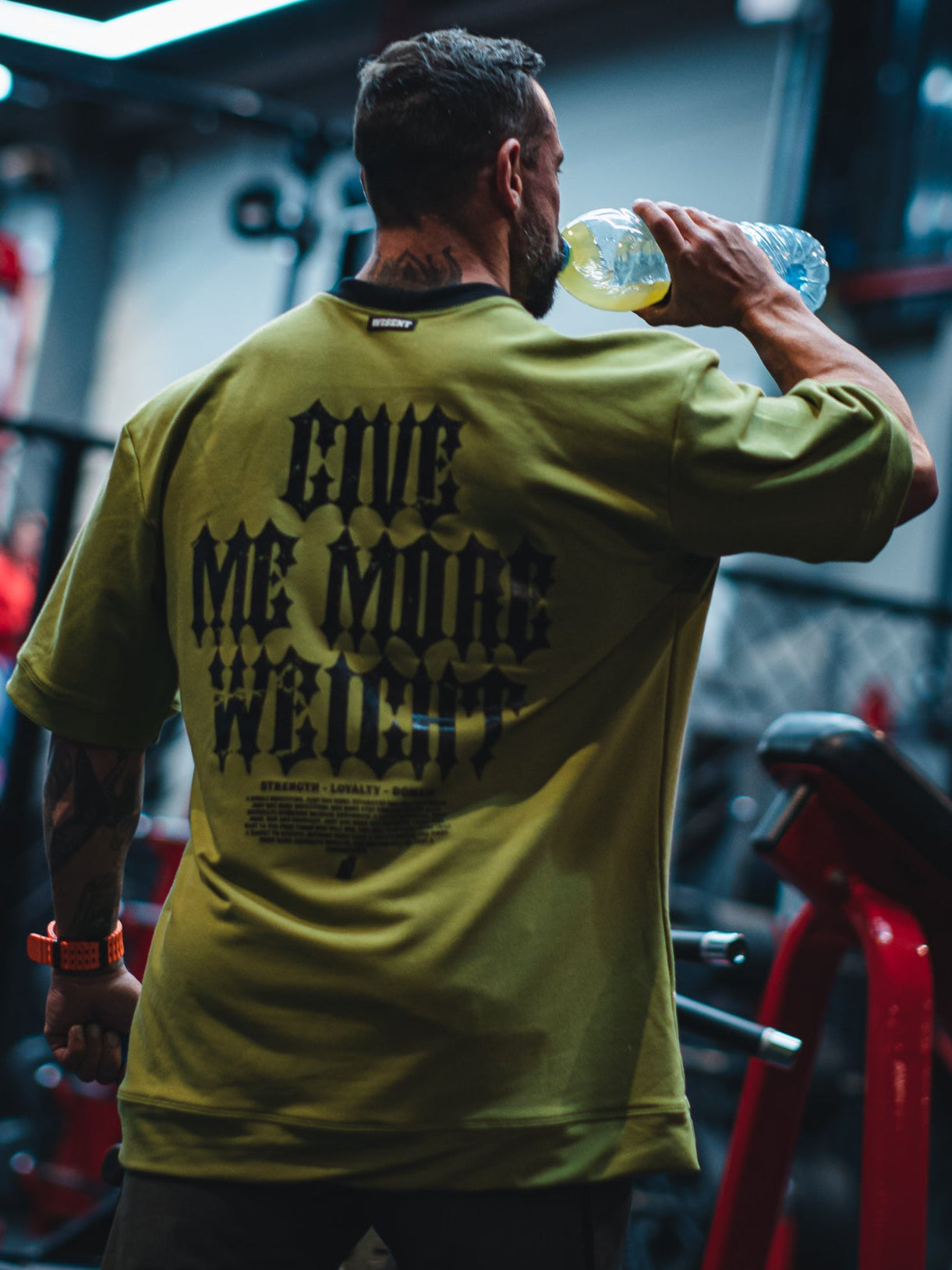 HEAVY - CAMISETA OVERSIZED - GIVE ME MORE WEIGHT VERDE