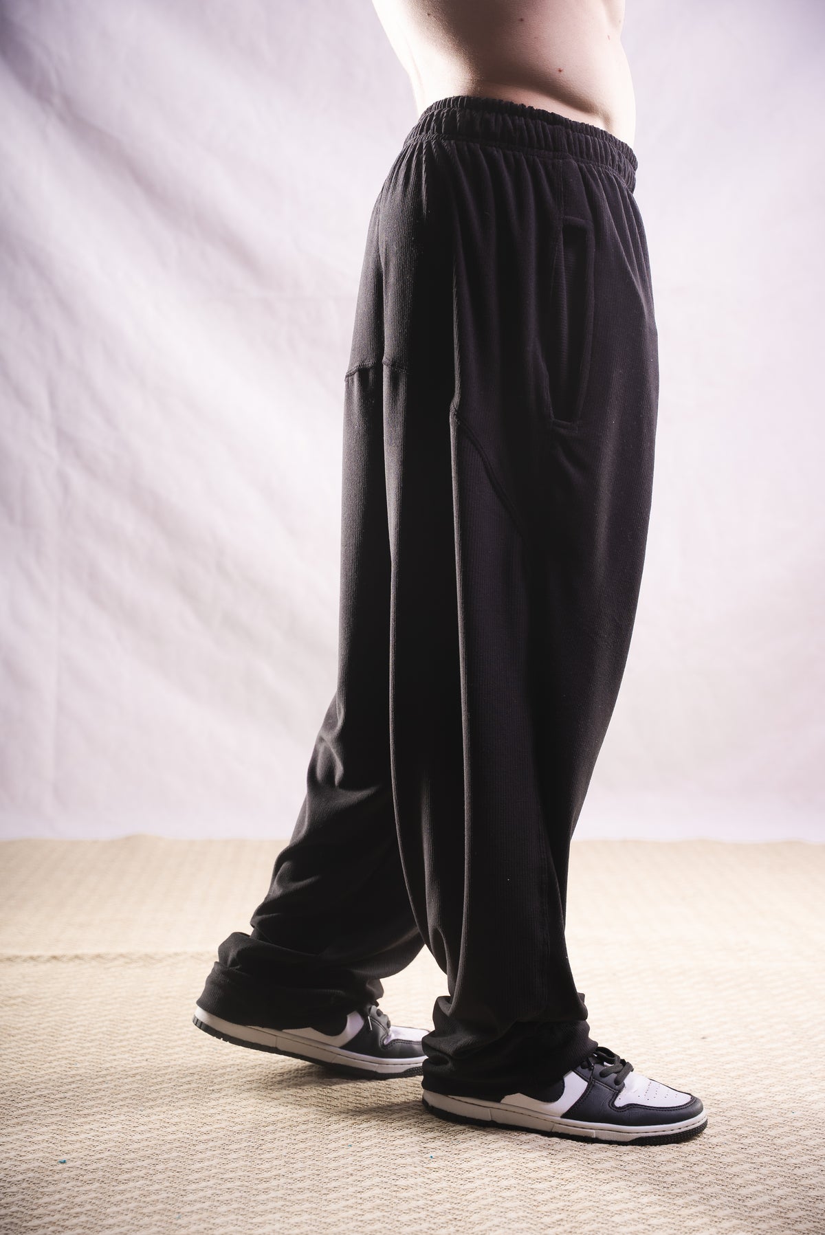 Canelada - Calça Oversized - Hard Work Just One More Preta