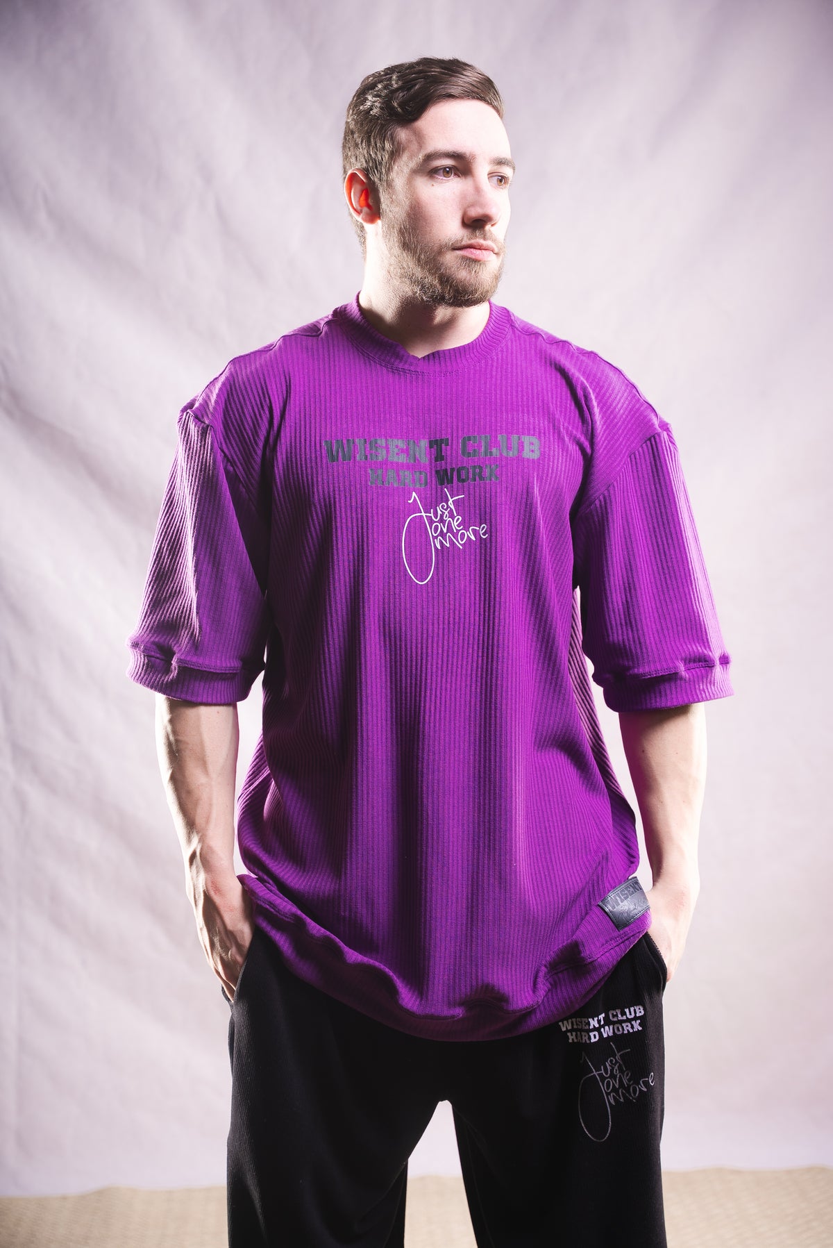 Canelada - Camiseta Oversized - Hard Work Just One More Roxa