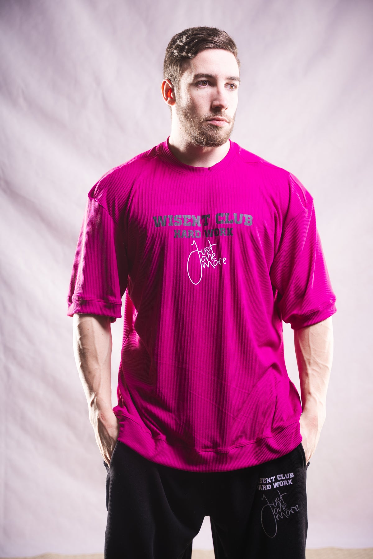 Canelada - Camiseta Oversized - Hard Work Just One More Rosa