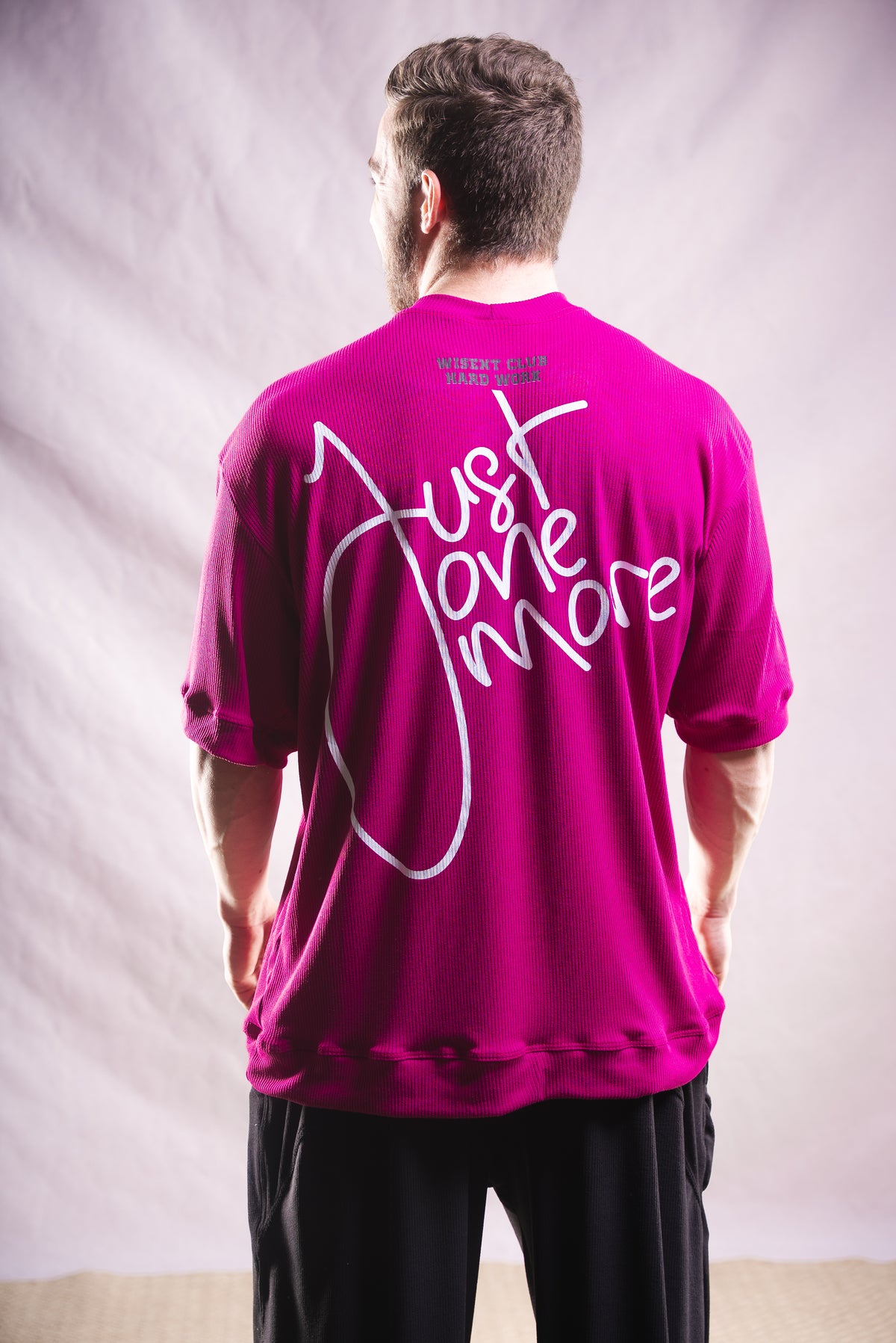 Canelada - Camiseta Oversized - Hard Work Just One More Rosa