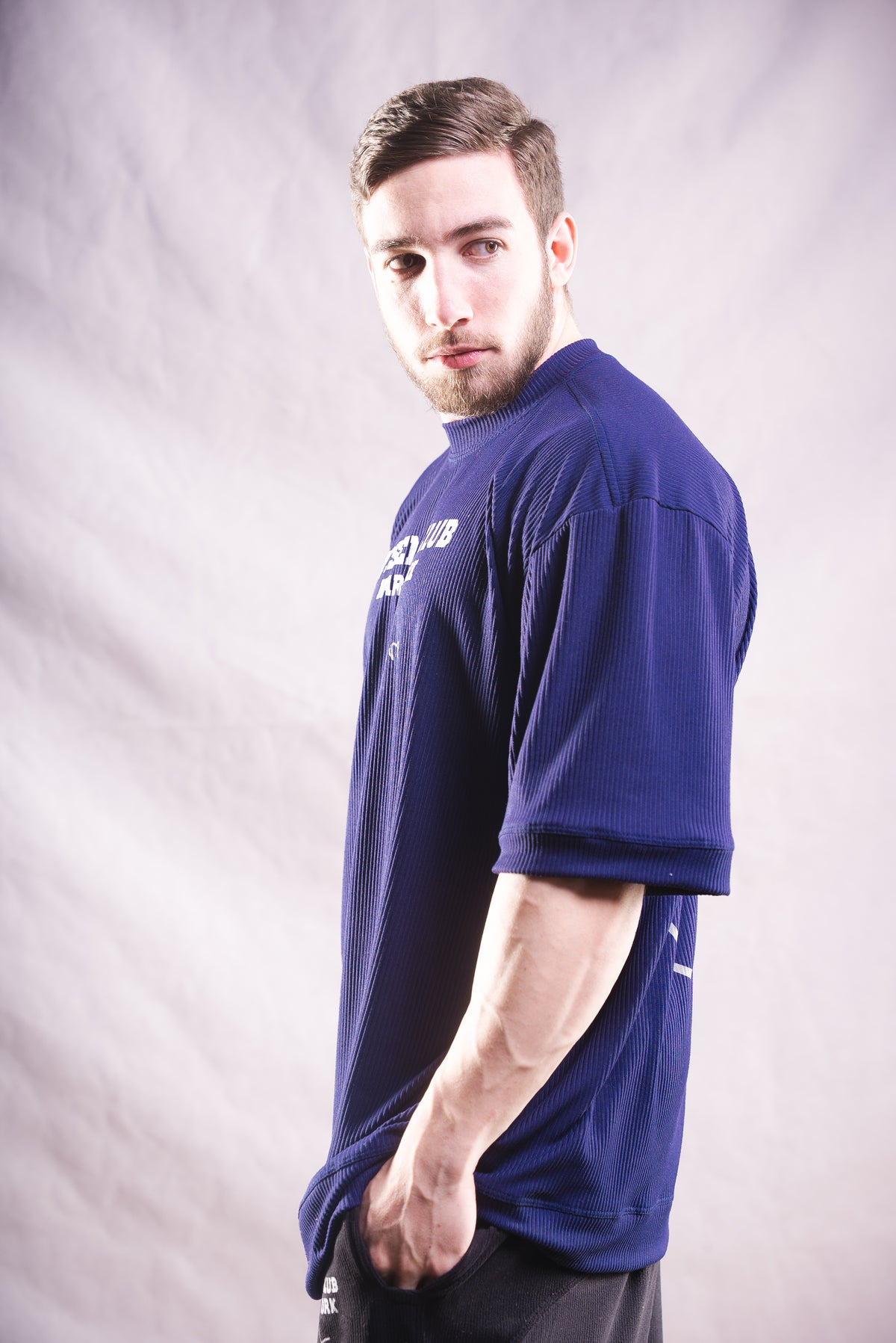 Canelada - Camiseta Oversized - Hard Work Just One More Azul Marinho