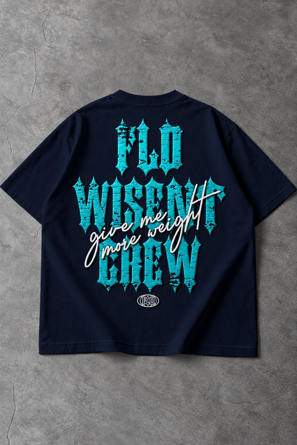 Soft - Camiseta Oversized em Alto Relevo - Wisent FLD Azul