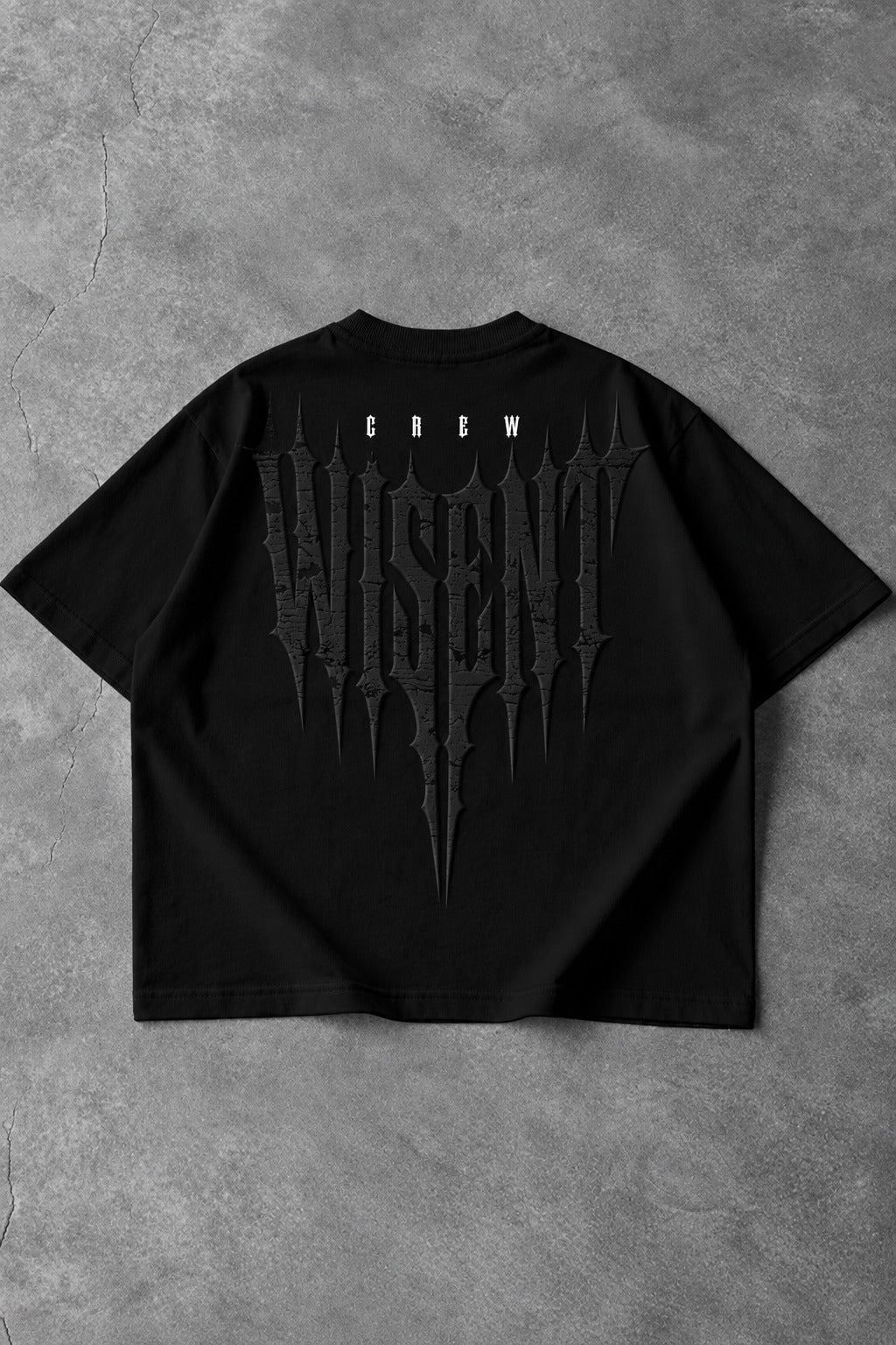 Soft - Camiseta Oversized em Alto Relevo - Wisent Crew Preta